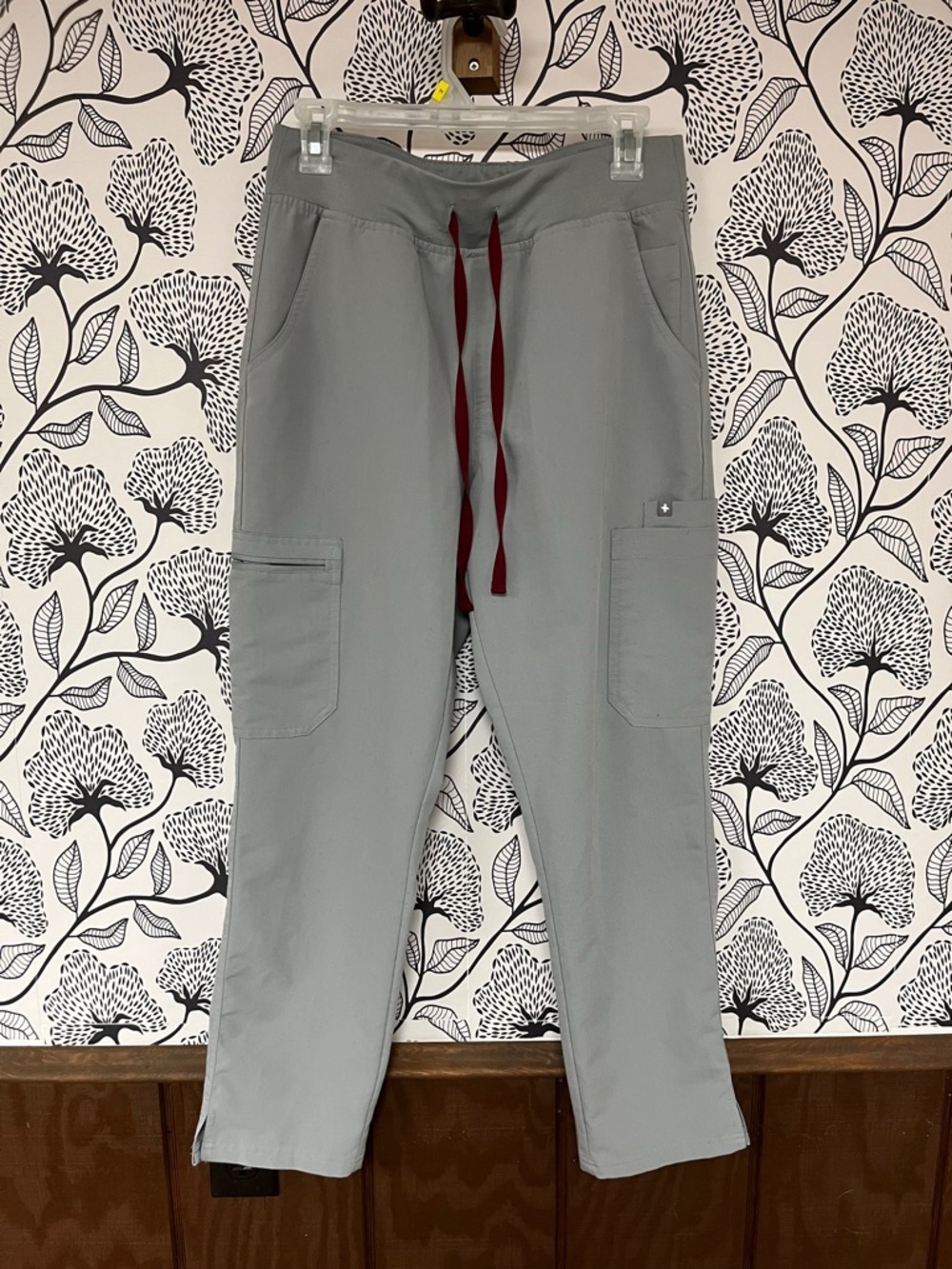 Figs high waisted Light Gray Cargo scrubs